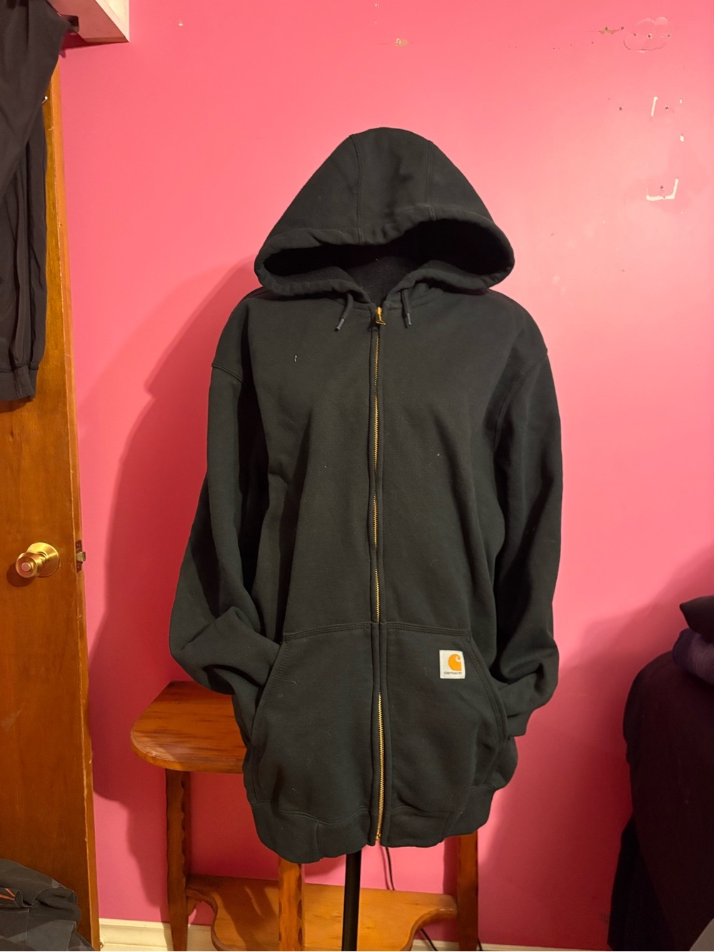 Carhartt Black Pullover with Yellow Logo Print